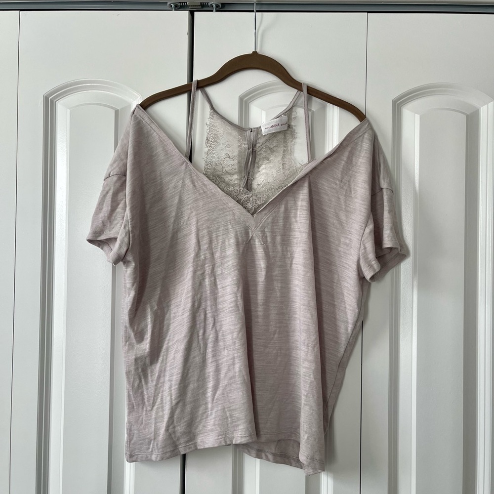 Cute off the shoulder top with small straps